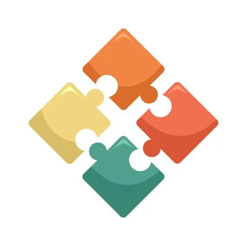 Jigsaw icon flat isolated vector Illustrazione stock