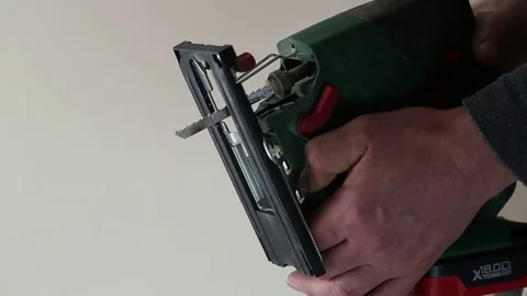 Jigsaw in man's hands. Slow motion Stock Footage 71987676