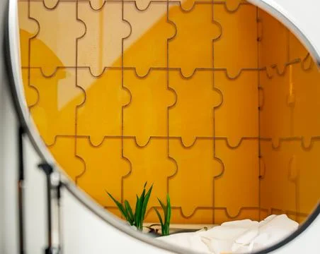 Jigsaw pattern reelected Stock Photos