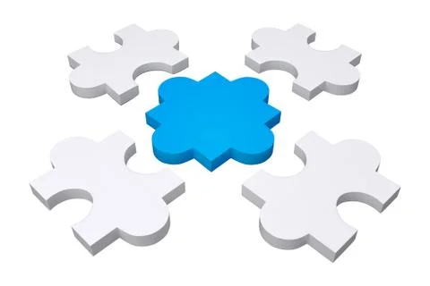 Jigsaw pieces Stockillustratie