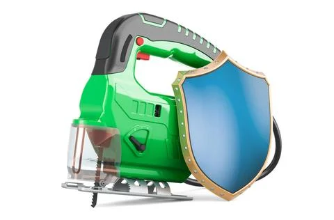 Jigsaw power with shield, 3D rendering Jigsaw power with shield, 3D render... Stock Photos