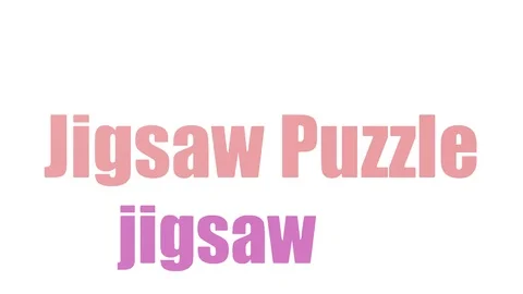 Jigsaw Puzzle Animated Tag Cloud Isolated 库存影片 107235115