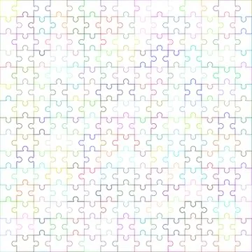 Jigsaw puzzle blank template 225 pieces Stock Illustration