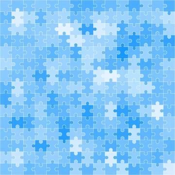 Jigsaw puzzle blank template 225 pieces Stock Illustration