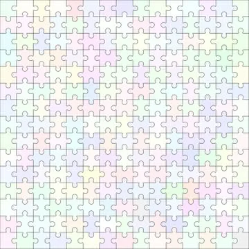 Jigsaw puzzle blank template 225 pieces Stock Illustration