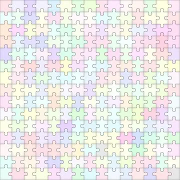 Jigsaw puzzle blank template 225 pieces Stock Illustration