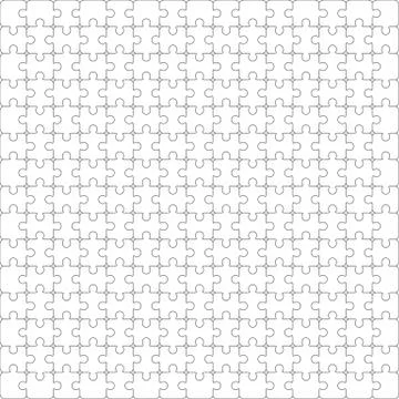 Jigsaw puzzle blank template 225 pieces Stock Illustration