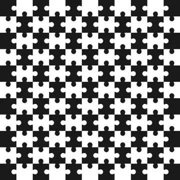 Jigsaw puzzle blank template Stock Illustration