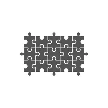 Jigsaw puzzle blank template Stock Illustration