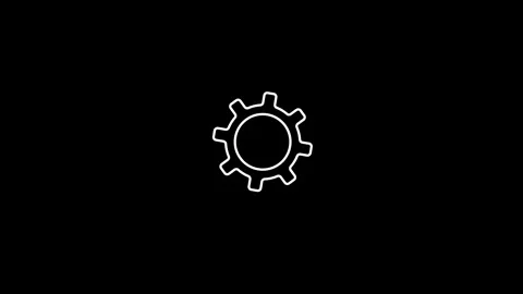 Jigsaw puzzle with cogwheel. Vector icon animation. The background is entir.. Stock Footage 305009167