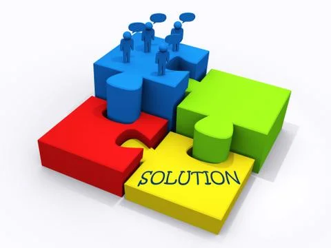 Jigsaw puzzle concept Stock Illustration