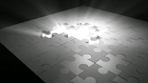 Jigsaw Puzzle Stock Footage 157689