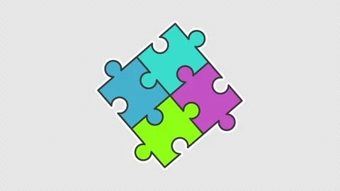 Jigsaw puzzle Vídeo Stock 335514990