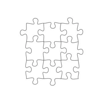 Jigsaw puzzle grid background. tile vector illustration Stock Illustration