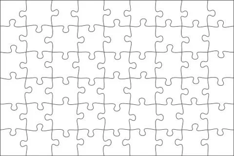 Jigsaw puzzle grid background. tile vector illustration Stock Illustration