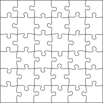 Jigsaw puzzle grid background. tile vector illustration Stock Illustration