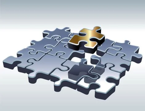Jigsaw puzzle Stock Illustration