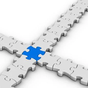 Jigsaw puzzle 库存插图