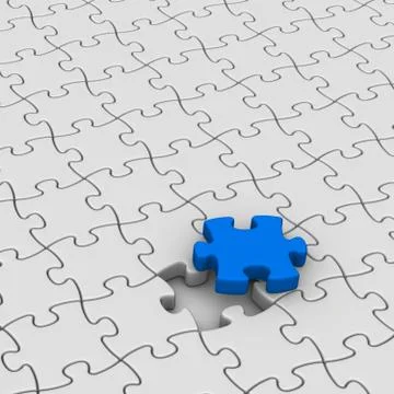 Jigsaw puzzle 库存插图