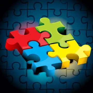 Jigsaw puzzle Stock Illustration