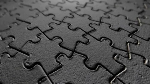 Jigsaw puzzle ivory motion background. Random moving mosaic, seamless loop 스톡 동영상 336248290