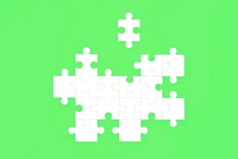 Jigsaw Puzzle Missing Piece for Green Issues Problem Solving Stock Photos