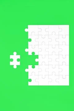 Jigsaw Puzzle Missing Piece for Green Issue Problem Solving Stock Photos