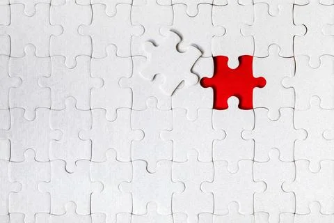 Jigsaw puzzle with missing piece. Missing puzzle pieces. Concept image of u.. Stock Photos