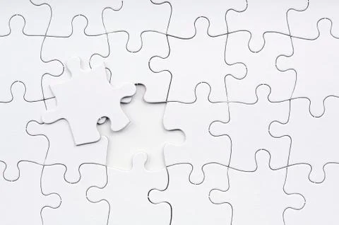 Jigsaw puzzle missing piece Stock Photos