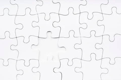 Jigsaw puzzle missing piece Stock Photos