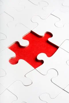 Jigsaw puzzle with the missing piece Foto stock