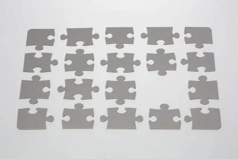 Jigsaw puzzle with missing piece Stock Photos