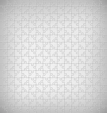 Jigsaw Puzzle Pattern on Grayscale Stock Illustration