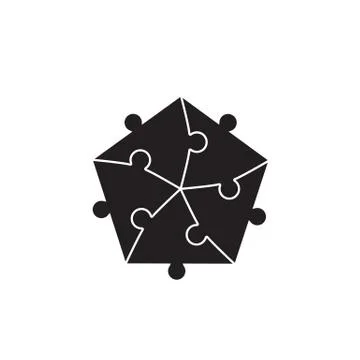Jigsaw puzzle pieces background Illustrazione stock