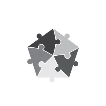 Jigsaw puzzle pieces background Stock Illustration