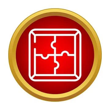 Jigsaw puzzle pieces forming squared solution concept Illustration