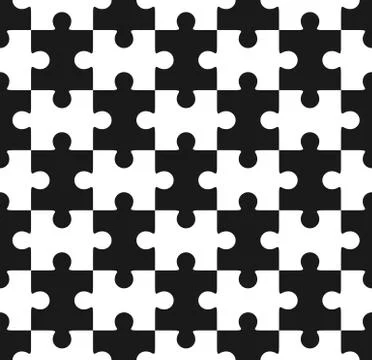 Jigsaw puzzle seamless Stock Illustration