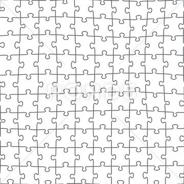Jigsaw puzzle seamless pattern Stock Illustration