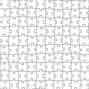 Jigsaw puzzle seamless pattern Stock Illustration
