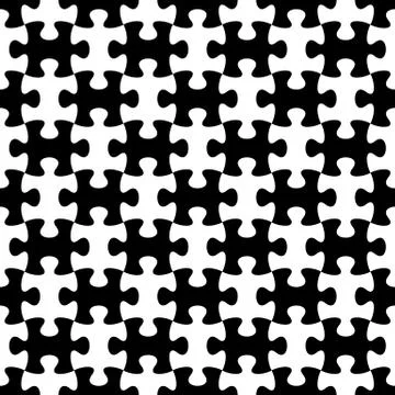 Jigsaw puzzle seamless pattern 스톡 일러스트