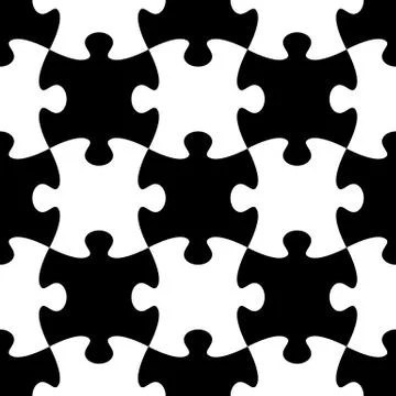 Jigsaw puzzle seamless pattern 스톡 일러스트