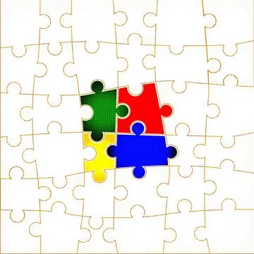 Jigsaw puzzle. Tiling puzzle. Stock Illustration