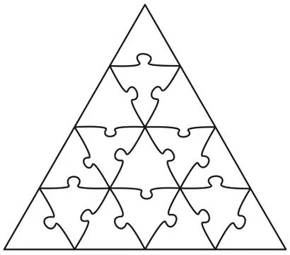 Jigsaw Puzzle Triangle Illustrazione stock