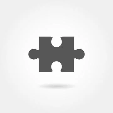 Jigsaw puzzle vector icon Stock Illustration