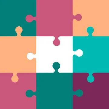 Jigsaw puzzle. Vector illustration. Stock Illustration