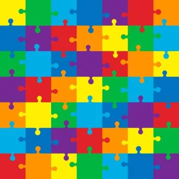 Jigsaw puzzle. Vector illustration. Stock Illustration