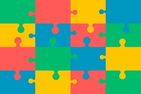 Jigsaw puzzle. Vector illustration. 스톡 일러스트