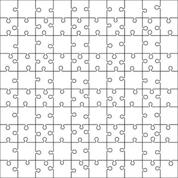 Jigsaw puzzle.Outline vector. Иллюстрация