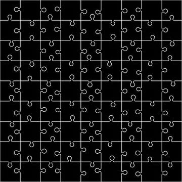 Jigsaw puzzle.Outline vector. Stock Illustration