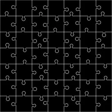 Jigsaw puzzle.Outline vector. Иллюстрация